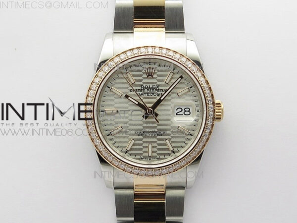 DateJust 36 SS/RG 126281 BP 1:1 Best Edition Silver Dial on Oyster Bracelet