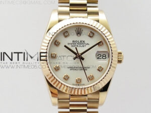 Datejust 31mm 278275 RG BP Best Edition White Crystal Markers Dial on RG President Bracelet