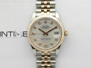 DateJust 31mm 178271 SS/RG APSF Best Edition Silver Dial Crystal Markers on Jubilee Bracelet A2824