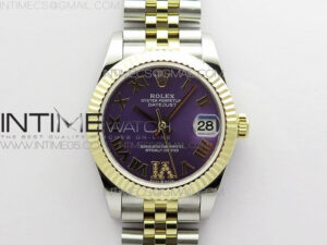 Datejust 31mm 278273 SS/YG BP Best Edition Purple Roman Markers Dial on SS/YG Jubilee Bracelet