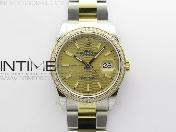 DateJust 36 SS/YG 126283 JDF 1:1 Best Edition New YG Dial on Oyster Bracelet
