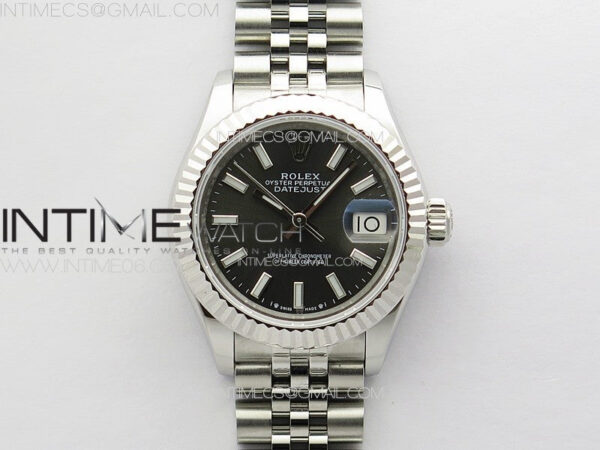 Datejust 28mm 279179 SS APSF Best Edition Gray Dial Sticks Markers on SS Jubilee Bracelet NH05