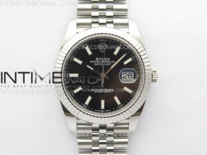 DateJust 41 126334 Clean 1:1 Best Edition 904L Steel Black Stick Dial on Jubilee Bracelet VR3235
