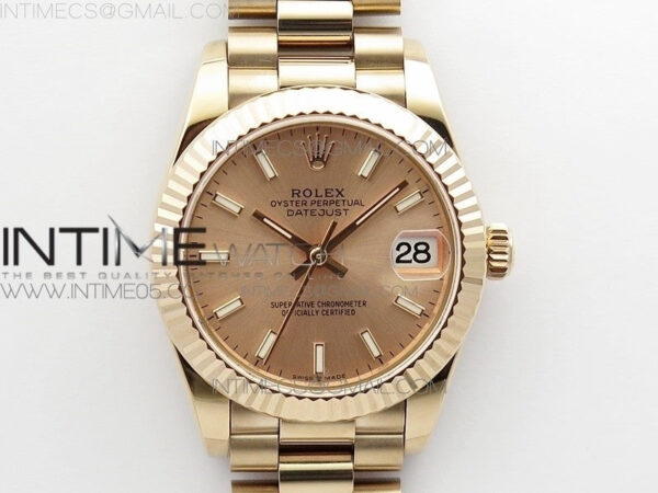 Datejust 31mm 278275 RG BP Best Edition RG Sticks Markers Dial on RG President Bracelet