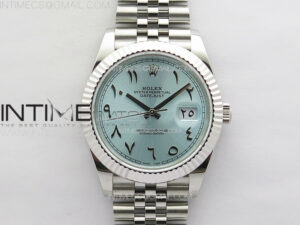 DateJust 41 126334 SS GMF 1:1 Best Edition Ice Blue Dial Arabic Markers on Jubilee Bracelet