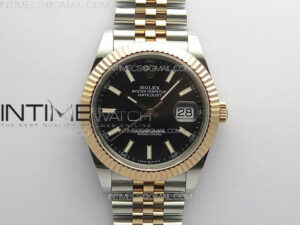 DateJust 41 126331 904L SS/RG GMF 1:1 Best Edition Black Dial On Jubilee Bracelet VR3235