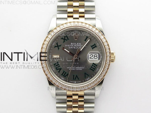 DateJust 36 SS/RG 126281 BP 1:1 Best Edition Gray Dial on Jubilee Bracelet