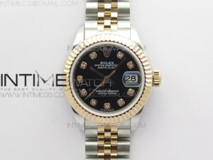 Datejust 28mm 279173 SS/RG BP Best Edition Black Crystal Markers Dial on SS/RG Jubilee Bracelet ETA2671