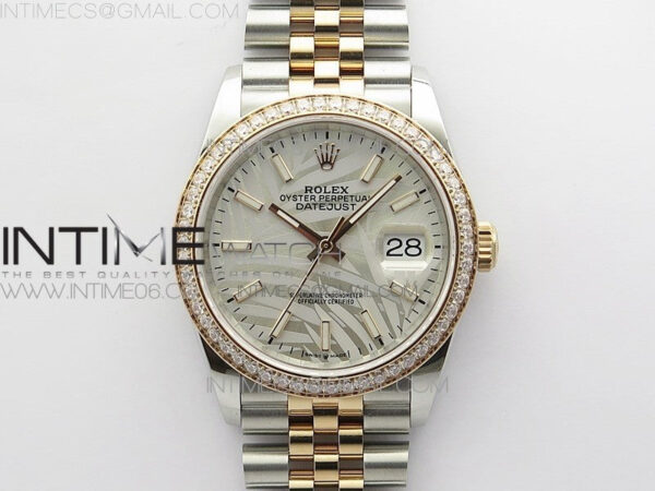 DateJust 36 SS/RG 126281 BP 1:1 Best Edition Silver/Gray Dial on Jubilee Bracelet