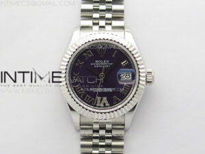 Datejust 28mm 279179 SS APSF Best Edition Blue Dial Roman Markers on SS Jubilee Bracelet NH05