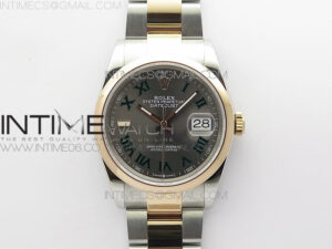 DateJust 36 SS/RG 126201 BP 1:1 Best Edition Gray Dial on Oyster Bracelet