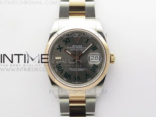 DateJust 36 SS/RG 126201 BP 1:1 Best Edition Gray Dial on Oyster Bracelet