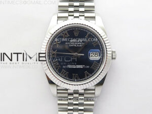 DateJust 41mm 126334 904 SS ARF 1:1 Best Edition Blue Dial Roman Markers on Jubilee Bracelet SH3235