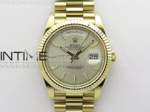 Day-Date 40mm 228239 BP New Dial Version 904 YG  Ice Blue Sticks Markers Dial on YG President Bracelet A2836