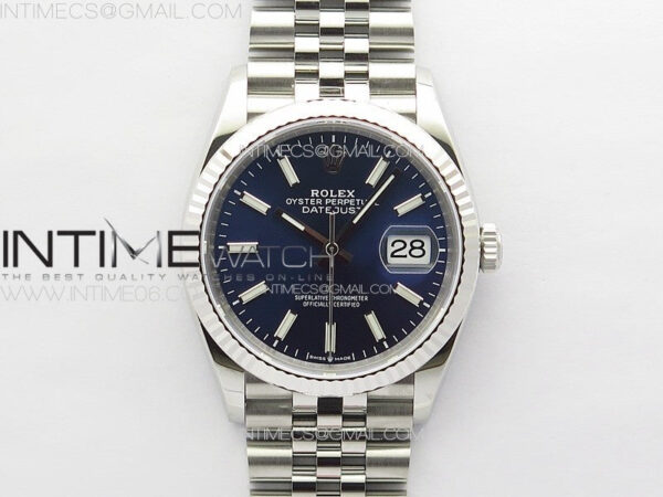 DateJust 36 SS 126234 VSF 1:1 Best Edition 904L Steel Blue Dial on Jubilee Bracelet VS3235