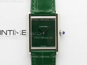 Tank Louis Ladies 25mm SS 8848F 1:1 Best Edition Green Dial on Green Leather Strap Ronda Quartz