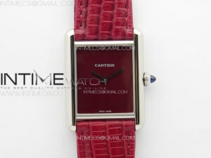 Tank Louis Ladies 25mm SS 8848F 1:1 Best Edition Red Dial on Red Croco Leather Strap Ronda Quartz