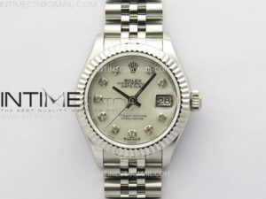 Datejust 28mm 279179 SS APSF Best Edition White MOP Dial Crystals Markers on SS Jubilee Bracelet NH05