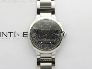 Ballon Bleu 42mm SS K3F 1:1 Best Edition Black Texture Dial on SS Bracelet A2824