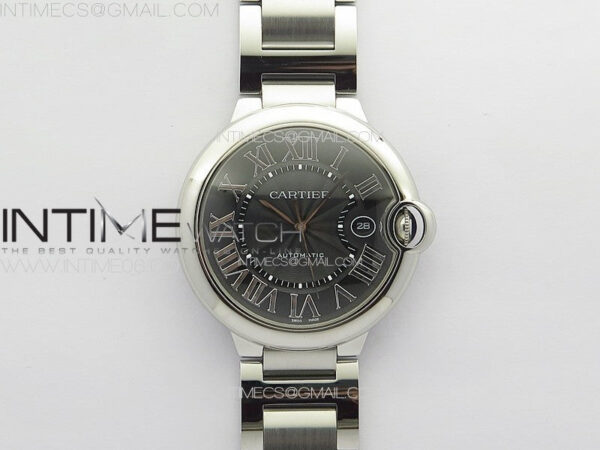 Ballon Bleu 42mm SS K3F 1:1 Best Edition Black Texture Dial on SS Bracelet A2824