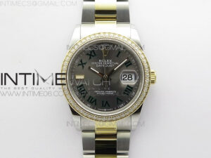 DateJust 36 SS/YG 126283 JDF 1:1 Best Edition Gray Dial on Oyster Bracelet