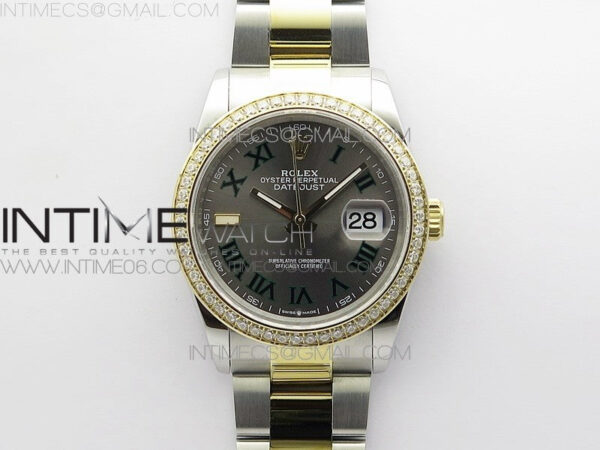 DateJust 36 SS/YG 126283 JDF 1:1 Best Edition Gray Dial on Oyster Bracelet