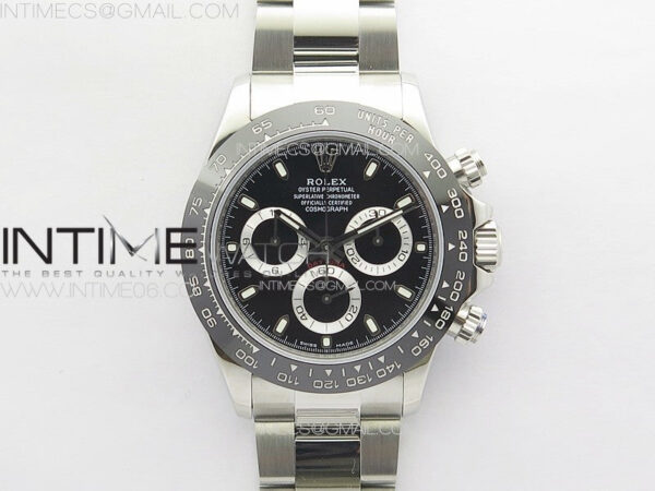 Daytona 116500LN APSF Black Dial Sticks Markers On SS BraceletSlim A7750