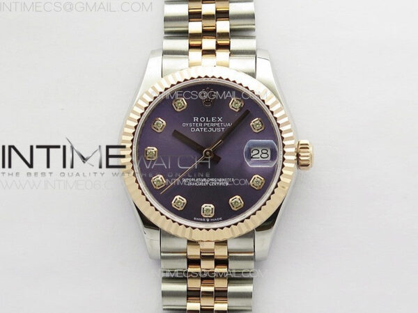 DateJust 31mm 178271 SS/RG APSF Best Edition Blue Dial Crystal Markers on Jubilee Bracelet A2824
