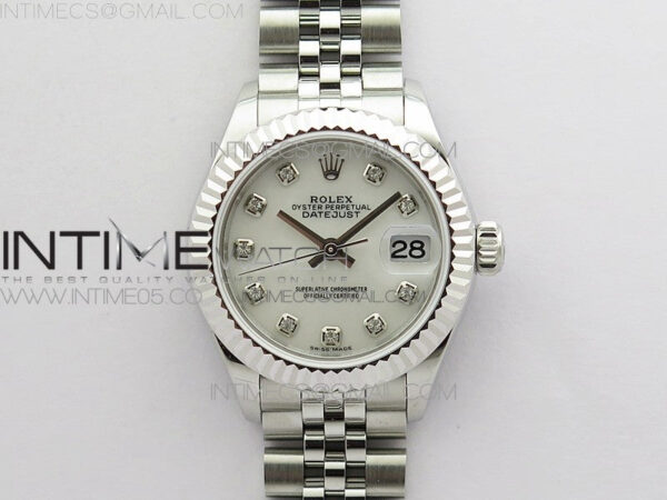 Datejust 28mm 279174 SS BP Best Edition White MOP Crystal Markers Dial on SS Jubilee Bracelet ETA2671