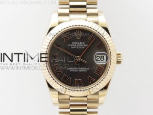 Datejust 31mm 278275 RG BP Best Edition Gray Roman Markers Dial on RG President Bracelet