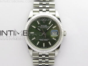 Datejust 36mm 116231 SS BP 1:1 Best Edition Green Dial Stick Markers On SS Jubilee Bracelet A2824