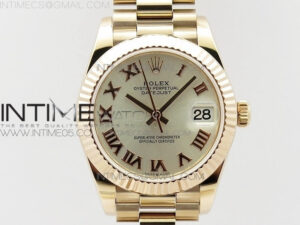 Datejust 31mm 278275 RG BP Best Edition Silver Roman Markers Dial on RG President Bracelet