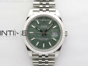 DateJust 41 126334 SS GMF 1:1 Best Edition Green Fluted Dial on Jubilee Bracelet