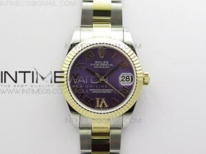 Datejust 31mm 278273 SS/YG BP Best Edition Purple Roman Markers Dial on SS/YG Oyster Bracelet