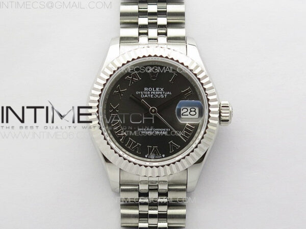 Datejust 28mm 279179 SS APSF Best Edition Gray Dial Roman Markers on SS Jubilee Bracelet NH05