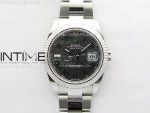DateJust 41 126334 NTF 1:1 Best Edition 904L Steel Gray Roman Dial on Oyster Bracelet VR3235