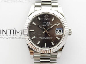 Datejust 31mm 278275 SS BP Best Edition Gray Stick Markers Dial on SS President Bracelet