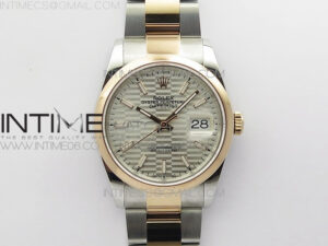 DateJust 36 SS/RG 126201 BP 1:1 Best Edition Silver Dial on Oyster Bracelet