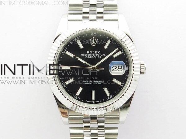 DateJust 41 126334 SS BP 1:1 Best Edition New Version Black Dial on Jubilee Bracelet