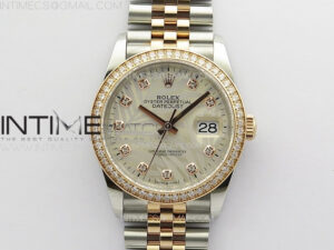 DateJust 36 SS/YG 126231 Diamonds Bezel JDF 1:1 Best Edition New Silver Dial on Jubilee SS/YG Bracelet