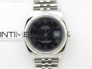 DateJust 36 SS 116234 ARF 1:1 Best Edition 904L Steel Black Dial Roman Markers on Jubilee Bracelet SH3135 V3