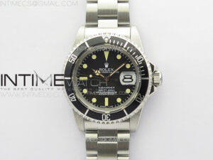 Vintage Submariner 1680 SS JKF Best Edition Black Dial on SS Bracelet (Style2) A2836