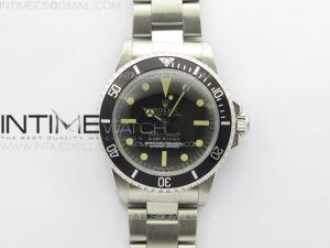 Vintage Submariner 5513 No Date SS B12 Best Edition Black Dial on SS Bracelet A2836 (Style1)