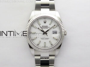 DateJust 41 126334 NTF 1:1 Best Edition 904L Steel White Stick Dial on Oyster Bracelet VR3235