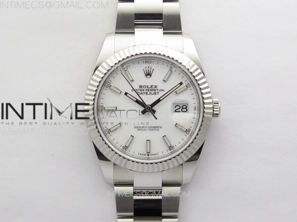 DateJust 41 126334 NTF 1:1 Best Edition 904L Steel White Stick Dial on Oyster Bracelet VR3235