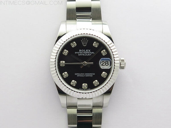 Datejust 31mm 278273 SS BP Best Edition Black Crystal Markers Dial on Oyster Bracelet