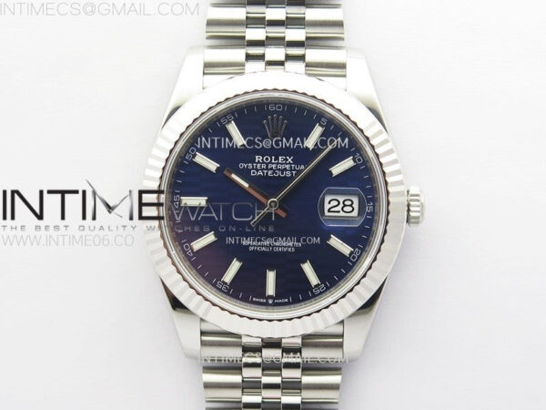 DateJust 41 126334 904L SS VSF 1:1 Best Edition Blue Fluted Dial on Jubilee Bracelet VS3235