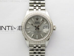 Datejust 28mm 279179 SS/Crystals APSF Best Edition Silver Dial Sticks Markers on SS Jubilee Bracelet NH05