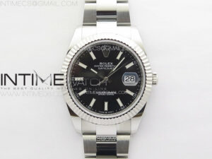 DateJust 41 126334 NTF 1:1 Best Edition 904L Steel Black Stick Dial on Oyster Bracelet VR3235