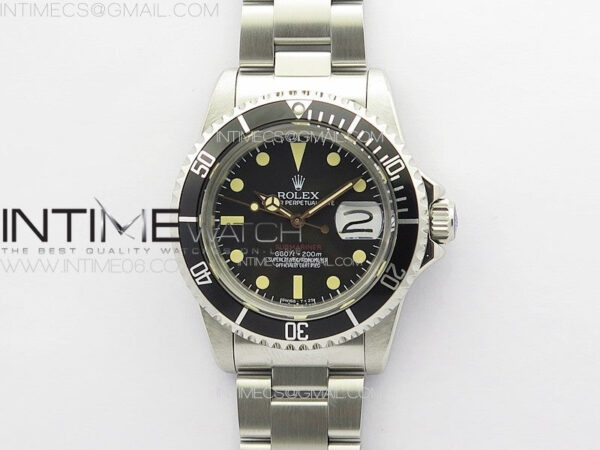 Vintage Submariner 1680 SS JKF Best Edition Black Dial on SS Bracelet (Style1) A2836